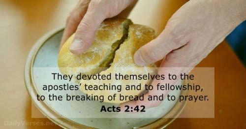Let us break bread together on our knees