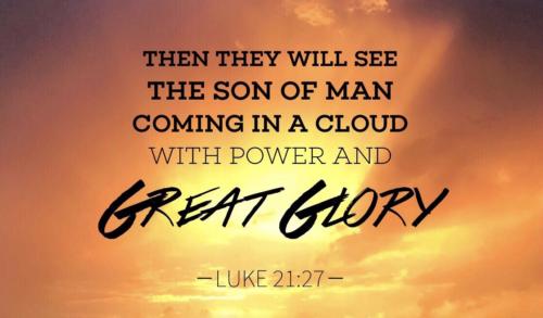 When Jesus comes in glory  As Lord and++.