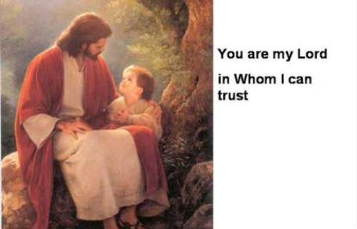 To God in whom I trust I lift my heart